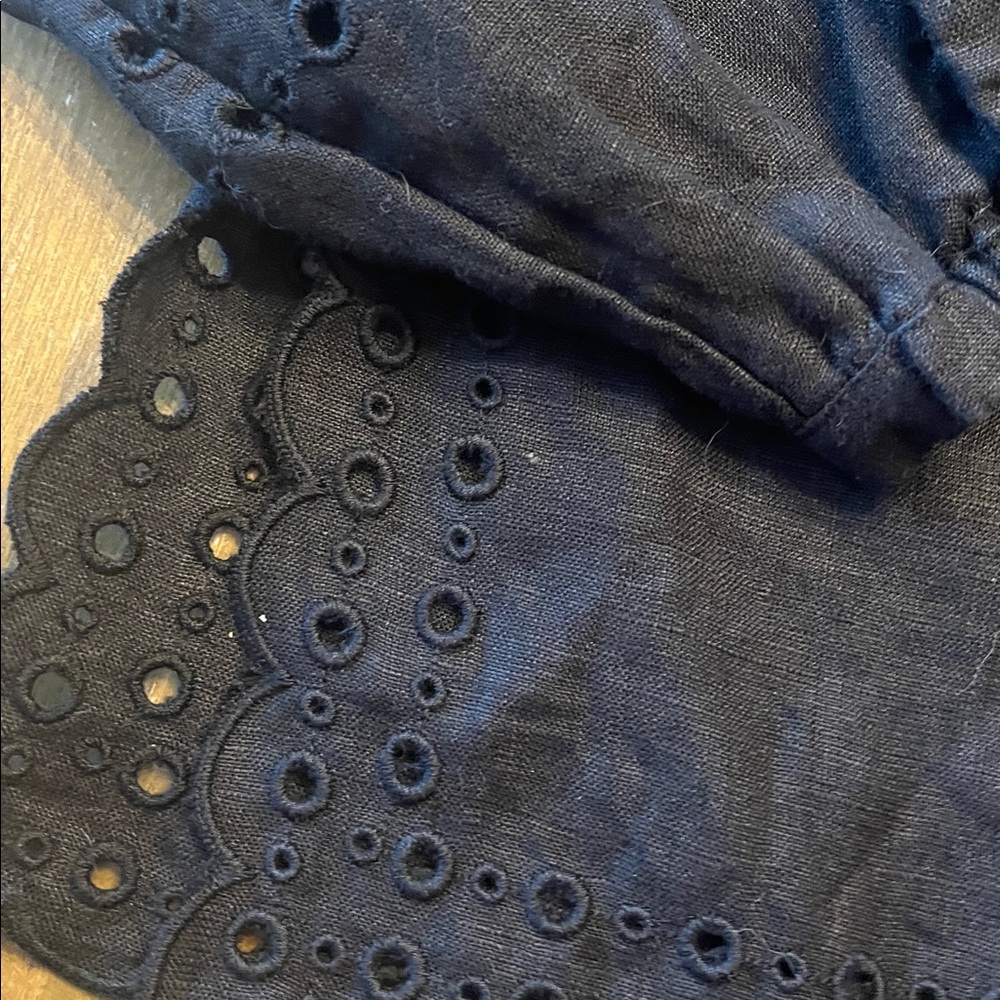 J. Crew Bungalow embroidered top in linen xs - Picture 6 of 6